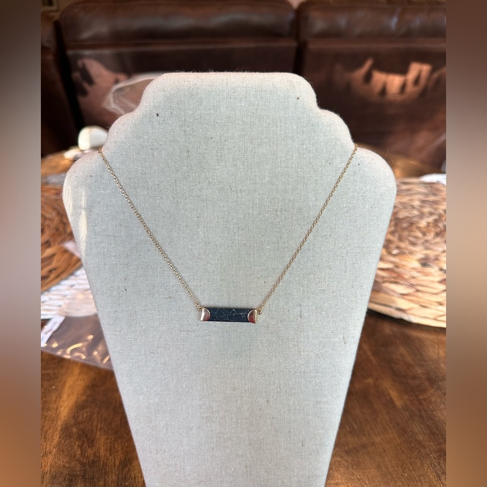 NWT Black Bar Necklace